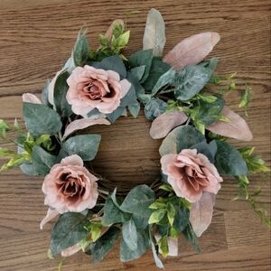 Beautiful blush pink floral wreath,  20"